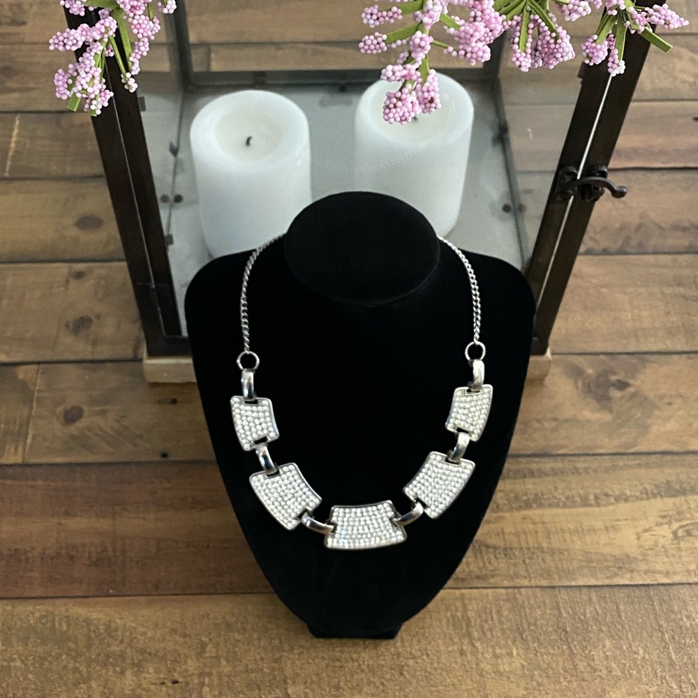 Faux Diamond Studded Necklace